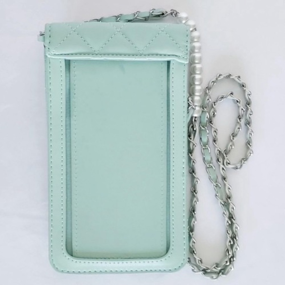 Badgley Mischka Women's Faux Leather Phone Case Card Holder CG Green One Size - Picture 2 of 4